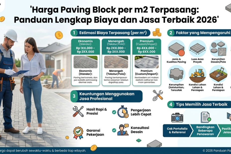 Harga paving block per m2 terpasang