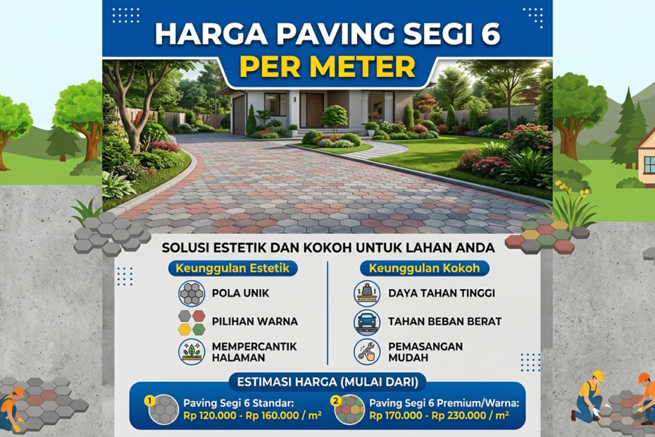 Harga paving segi 6 per meter bekasi