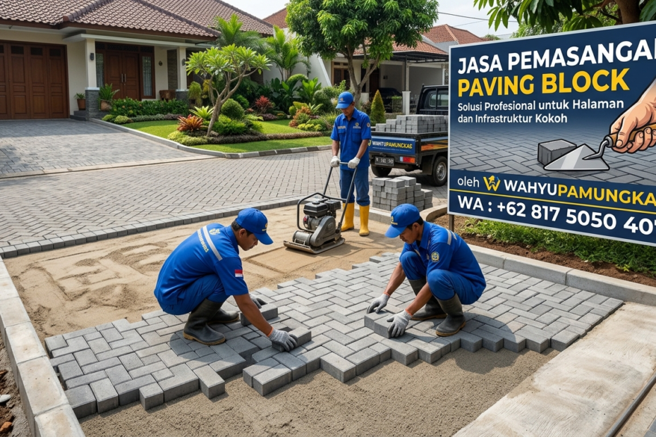 Jasa pemasangan paving block