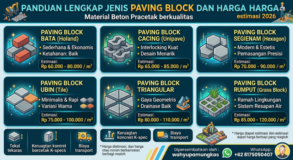 Jenis paving block dan harganya