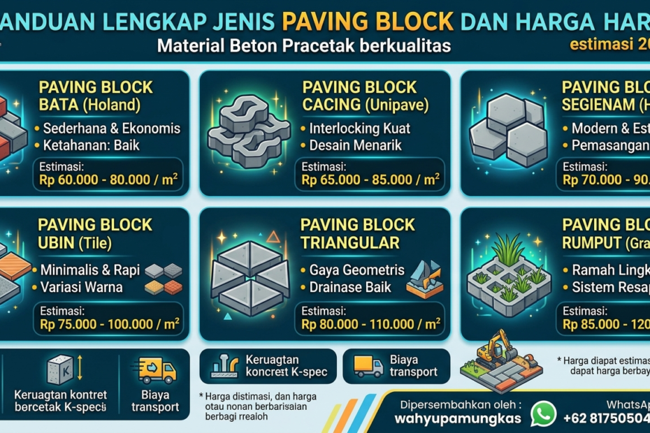 Jenis paving block dan harganya