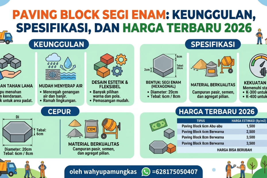 Paving block segi enam