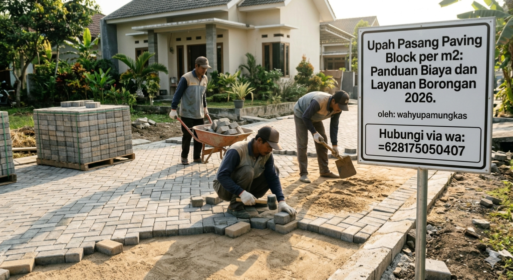 Upah pasang paving block per m2