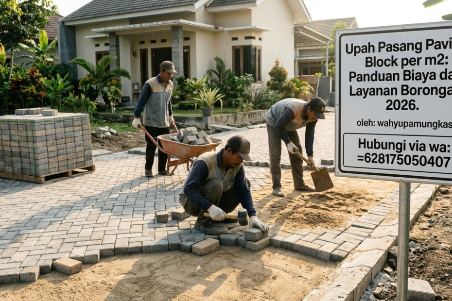 Upah pasang paving block per m2